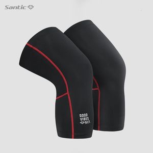 Santic Cycling Knee Pads Winter Warm Mountain Road Bike Leg Protection Outdoor Sports Protective Gear Running Fitness Legwarmers 231220