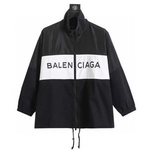 Jaqueta masculina balanciigss casaco 2023 marca de moda superior estilo passarela online vermelho oreo preto e branco costurado assalto casual feminino