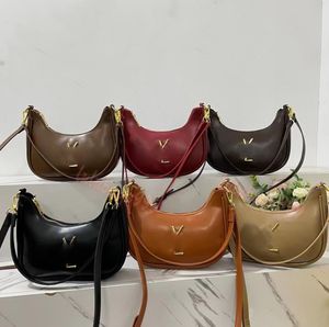 Kvinnor handväska raden månpåse mode kvinnors tote designer liten koppling underarmsäckar män messenger crossbody lyxys handväska mono tryck crossbody väska