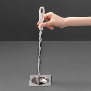 Uppgradera 1/2st Super Long Pipe Dredging Brush Badrum Håravlopp Rengöring Borste Flexibel Drain Clear Clog Plug Hole Remover Tool