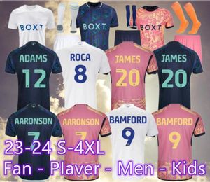 23 24 24 Bamford Llorente Rodrigo Leeds Unites Soccer Jerseys 2023 2024 Adams Aaronson Harrison Sinisterra James Maillots de Football Kit Kit Football Koszulka