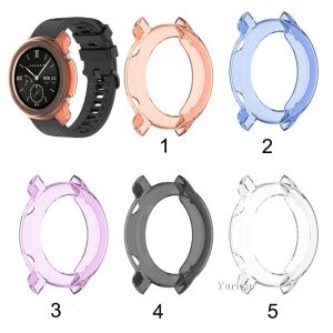 Screen Protector Slim Colorful Frame Soft TPU Cage Cover Protective Shell dla Huami Amazfit GTR 42 47mm Smart Watch Akcesoria LL