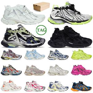 Tasarımcılar Erkekler Ayakkabı Giydirme Kadınlar Paris Runner 7.0 Erkek Eğitmenler Retro Siyah Pembe Mavi Yapısal Sabitlikler Jogging Yürüyüşü 7 Parça Sneakers