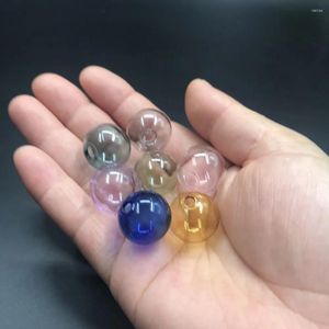 Flaskor 1-8 st ett hål 18 mm färgglad glas boll globe pärlor orb ihåliga flaskflaskor charms smycken gör tillbehör fynd