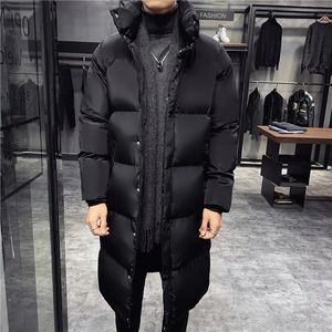 2023 männer Unten Jacke Mittlere Länge Warme Stehkragen Baumwolle Winter Mode Casual Straße Kleidung Größe 5XL M 231220