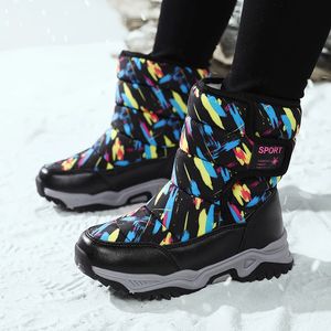 Sapatos de vestido chegada inverno crianças pelúcia impermeável tecido antiderrapante menina sola de borracha botas de neve moda quente ao ar livre 231219