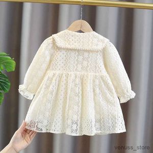 Girl's Dresses Spring Autumn Baby Girls Sweet Bow Princess Dress Children Kids Infants Lace Long Sleeve Dresses Baby Girls Cloths