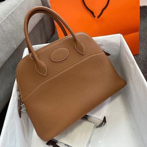 Handgefertigte Bienenwachs-Linie, Designer-Marke, Luxus-Damentasche, Umhängetasche, Handtasche, Schale, Bowling, Leder, Schulter, klassische Mode, Damen-Tasche, Pendler, Togo, Leder