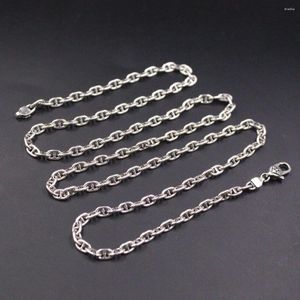 Chains Real 925 Sterling Silver Necklace For Women Anchor Chain 3.5mmW Male's 24inchL