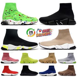 Sock Shoes 2.0 Designer Luxury Platform Casual Shoe Men Womens Speed ​​Trainer Lace-Up Black White Cloud Full Red Beige Socks Boots Runner Sneakers Have Big Size Us 12 46