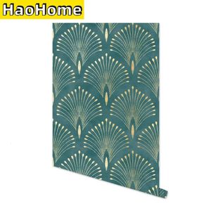 Dark Green Geometric Self Adhesive Wallpaper Modern Nordic Solid Color Peel and Stick Wall Paper Removable Contact 231220