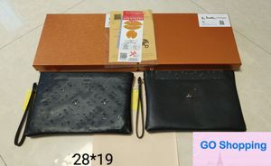 Bolsa de mão masculina e feminina de alta qualidade, bolsa de mão de negócios, pasta de couro, moda masculina