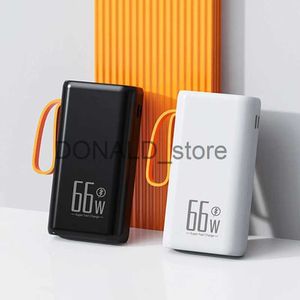 Mobiltelefon Power Banks Power Bank 30000MAH 66W Super Fast Charging Extern Battey Charger för Huawei Mate40 P50 iPhone 14 13 Xiaomi Portable PowerBank J1220