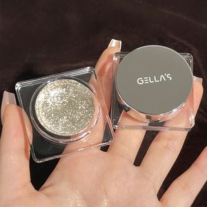 Paleta de sombra em gel metálico punk esfumaçado molhado glitter sombra pigmento duradouro pérola olhos iluminador maquiagem beleza cosméticos