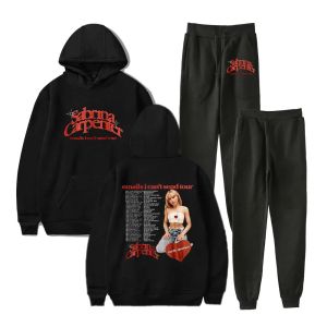 SABRINA CARPENTER E -post Jag kan inte skicka turné 2023 Men's Sportswear Set Casual Tracksuit Two Piece Set Sweatshirt+Sweatpants