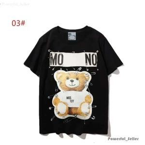 Borsa Moschino Tshirts Women Mens Designers T koszule Moda List Drukujący krótkie rękawie dama ubrania