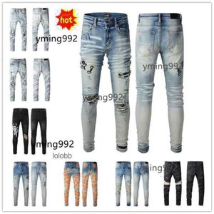 Amirlies Mens Jeans Biker 2024 AM AMIS IMIRI AMIIRI NEW LUXURY DESIGNER DENIM ARRIVALS HOLES OUNSERS JEAN COOLGUY AMARI PANTS MAN AMIRL CLO XMZ2