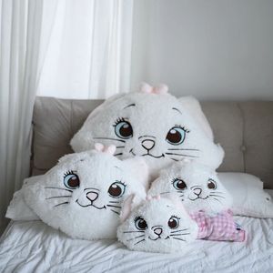 Bonito macio marie gato brinquedo de pelúcia peludo animais de pelúcia gato branco plushies lance travesseiro dos desenhos animados boneca presentes de natal para criança crianças 231220