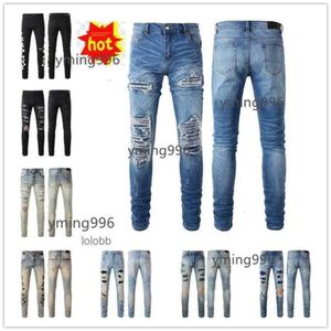 COOLGUY 2024 New Biker Arrivals amari Trousers amirl amirlies Holes am amis imiri Man amiiri Mens Jean Luxury Designer Pants Denim Jeans Clo S61R