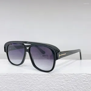 Sunglasses Acetate Women's 1103 Oval Large Frame Fashion High Quality Men's Glasses Gradient Lens Anti UV400 Black Brown Grey