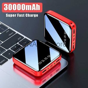 Mobiltelefon Power Banks Mini Power Bank 30000MAH Super Fast Charger Portable Digital Display Externt batteri för iPhone Xiaomi Samsung PowerBank J231220