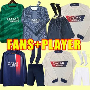 23 24 maglie da calcio MESSIeSs MBAPPE HAKIMI SERGIO RAMOS WIJNALDUM maglia da calcio 2023 2024 uniforme da uomo maillot de foot tifosi manica lunga portiere tifosi giocatore