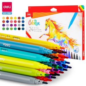 Deli 1224 Colours Pen z akwarelą Dobra końcówka Rysowanie dzieci DIY Marker School School Pigieniczka