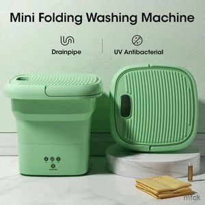 Mini tvättmaskiner Portable Folding tvättmaskin med torktumlare för babykläder UV -rengöringsstrumpor Underkläder tvättmaskin mini hem rese tvättmaskin
