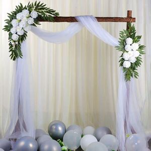 Flores decorativas 31.5in kit de arco de casamento artificial boho empoeirado rosa lírio tulipa eucalipto guirlanda cortinas para decorações bem-vindo