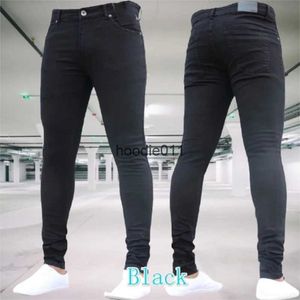 Męskie dżinsy chude dżinsy dla męskich czarnych szczupłej jakości Casual Classical Men Pants Hip Hop Streetwear Jogging Blue Denim Spodni L231220 L231220