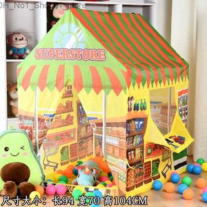 Leksakstält Portable Children's Tent Kids Campaign House Party Tent Toys Kids Tent Play House Indoor Ball Pool For Children Game House Toys Q231220