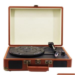 Outros acessórios A/V AV Vinyl Player Turntable Record com Bluetooth e USB Fonógrafo para 334578 Video Recordereu 221114 Drop Del Dh9Jk