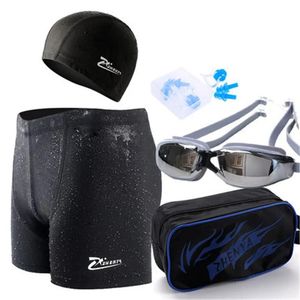 swimwear Fanceey sexy swimsuit men swimwear short swimming trunks men with Swimming Goggles Cap Ear Plugs Nose Clip swimming shorts men