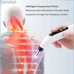 Massaggiatori elettrici 5 teste Penna elettronica per agopuntura Microelettronica Energia Punti di agopuntura Penna biologica per massaggio a micro impulsi elettrici per collo CorpoL231220