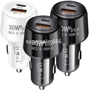 48Wカー充電器スーパーファスト充電PD QC3.0 USB C CAR PHONE CHARGER TYPE C POWER ADAPTER for iPhone 15 Xiaomi Samsung S22 S23 Huawei S1