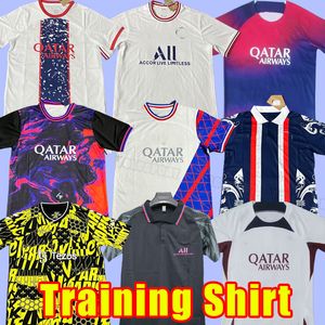 2023 2024 Soccer Jerseys Maillot de Foot Mbappe Hakimi Marquinhos Verratti Football Shirt 23 24 Sergio Ramos Fabian Kit Fans Polo Training