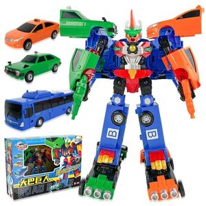 Giocattoli di trasformazione Robot 3 IN 1 Hello Carbot Road Saver Trasformazione Robot Giocattoli Action Figures Deformazione Rescue Car Bus Giocattolo per bambini Regalo 231219