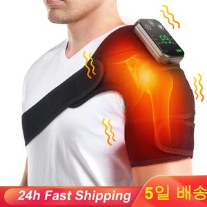 Other Health Beauty Items Electric Heating Vabration Shoulder Massager Brace Rechargeable Knee Elbow Massager Belt for Arthritis Pain Relief Health Care 231220