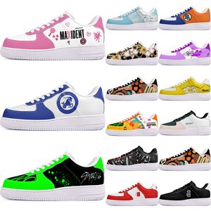 DIY exquisite shoes beautiful autumn mens Leisure shoes for men women casualplatform sneakers Classic cartoon graffiti trainers comfortable medium gray sports