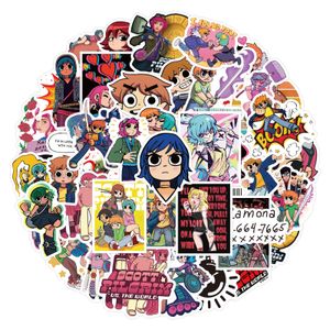 55 pezzi di adesivi per ragazzi dei cartoni animati Anime Scott Pilgrim Graffiti adesivi per bagagli fai da te laptop skateboard moto biciclette decalcomanie