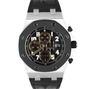 أعلى 10 ساعات ميكانيكية أوبتو Pigu Wristwatches Royal Oak Oak Offshore 57th Street Black 42mm 26298SK Ltd Watch