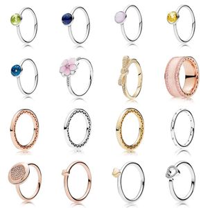 Ny 2021 100% 925 Sterling Silver191012PE August Droppe Ring och lyxiga DIY -kvinnor Originalarmband Fashion Jewelry Gift266y