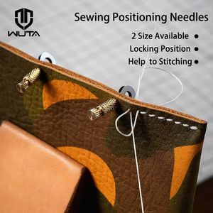 WUTA DIY Leather Craft Tools Leather Suture Positioning Needle Hand Sewing Position Located Tools Stitching Fixed Tool 10Pcs/Set 231220