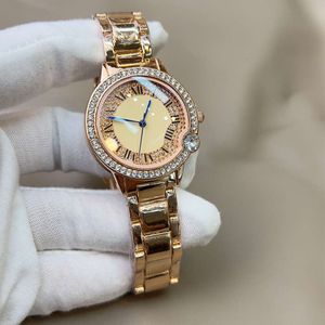 Principal Luxo Classic Designer Carti O relógio de relógio com diamantes para mulheres Roma Roma Alloa de moda de moda de luxo para mulheres relógios balão tiktok