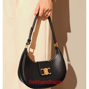 Fashion handbag Celins's womens bag book brand Tote purse Saddle Bag Underarm Cowhide Womens Triumphal 2023 New One Shoulder CrossbodyWith original Logo