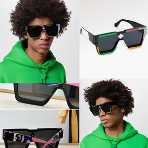 New Mens cyclone Mask Sunglasses Designer Multi color Retro Print UV400 Resistant Sunglasses Long Large Rectangular Frame Glasses Z2031 Z1547