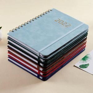 Capa de couro planejador caderno diários anualmente mensal semanal calendário diário agenda material de escritório escolar