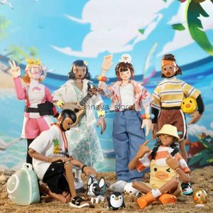 Cartoon Figures Popu My Beach Mischief Series 1pc/6pcs Mystery Box Blind Box Akcja Figurka Śliczna zabawka Fancy Fajne Boys and Girls Dift Collections