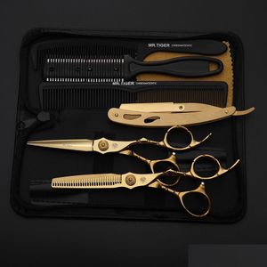 Hårsax Frisessax Sharp Blade Professional 55 60 Salong Cutting Shears Barber Frisör 230706 Drop Delivery Hair Products Dhnzm