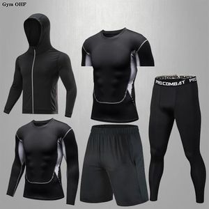 Men s Sports Suit Gym Fitness Compression Sportswear Set Running Jogging Sport Wear Clothes Exercise Rashguard MMA Tracksuit Men 231220